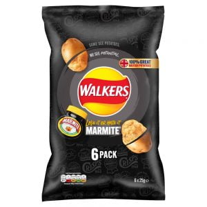 WALKERS MARMITE MULTIPACK CRISPS 25G 6PK