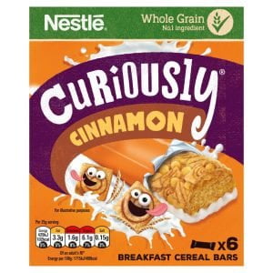NESTLE CURIOUSLY CINNAMON CEREAL BARS 6PK (6 x 25g)