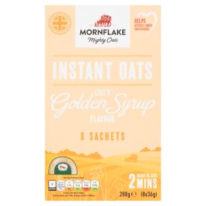 MORNFLAKE OATS2GO SACHETS LYLE'S GOLDEN SYRUP (8'S)