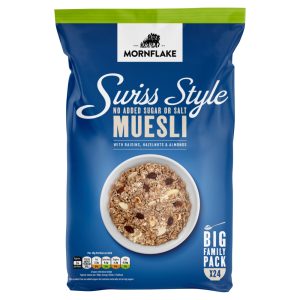 MORNFLAKE SWISS STYLE MUESLI NO ADDED SUGAR